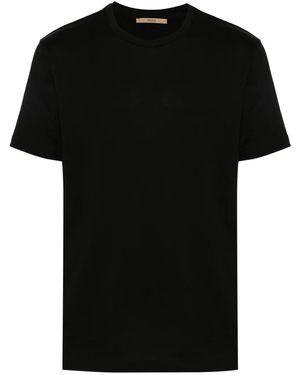 Nuur Crew-Neck Cotton T-Shirt - Black