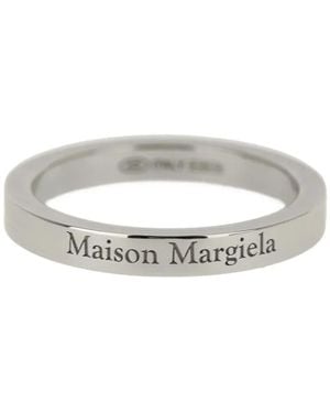 Maison Margiela Ring mit Logo-Gravur - Weiß