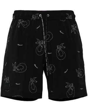 NAHMIAS Waistband Swim Shorts - Black
