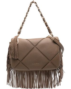 La Carrie Isabel Tassel Fringed Shoulder Bag - Brown