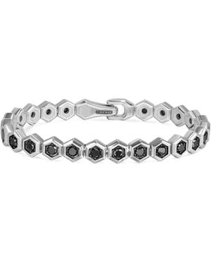 David Yurman Sterling Hex Pavé Diamond Tennis Bracelet - White