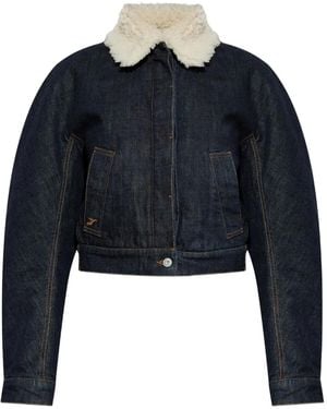 Jacquemus Ovalo De Nîmes Denim Bomber Jacket - Blue