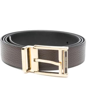 Ferragamo ロゴ ベルト - ブラック