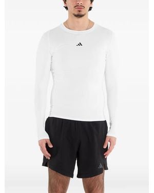 adidas Techfit Long-Sleeves T-Shirt - White