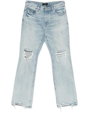 Purple Brand Ausgeblichene Lucca Jeans im Distressed-Look - Blau