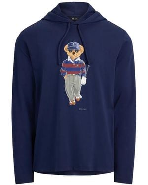 Ralph Lauren Hoodie Met Print - Blauw