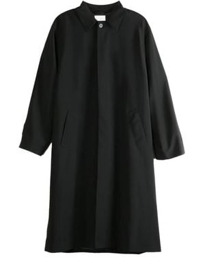 The Row Riku Buttoned Wool Coat - Black