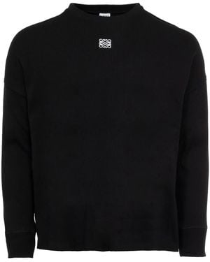 Loewe Anagram Cotton T-Shirt - Black