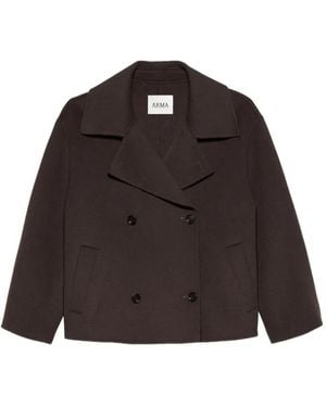 Arma Doppelreihige Manila Wolljacke - Schwarz