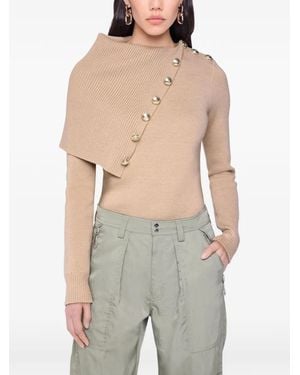Rabanne Asymmetrischer Pullover - Natur
