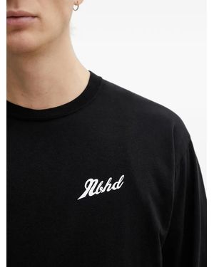 Neighborhood Ls-1 Distorted Logo Long Sleeve T-Shirt in White for