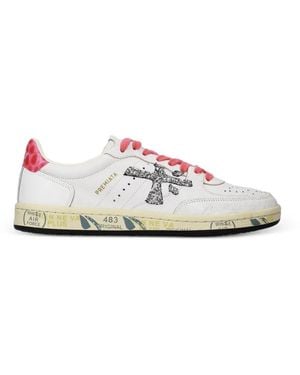 Premiata Clayd Glitter-Embellished Sneakers - White