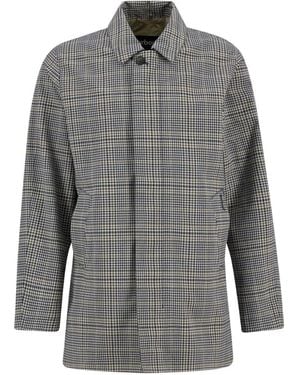 Barbour Abrigo Roking A Cuadros - Gris