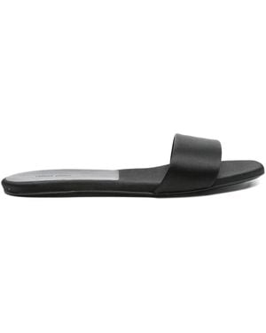 Loulou Stella Satin-Band Slides - Black