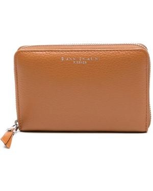 Gianni Chiarini Grained-Leather Zip-Around Wallet - Brown