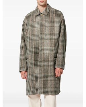 Isabel Marant Abrigo Franco a cuadros - Gris