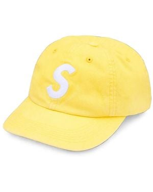 Supreme Logo-Embroidered Cap - Yellow