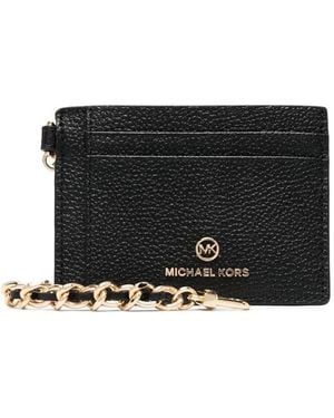Michael Kors Small Jet Set Textured-leather Cardholder - Black