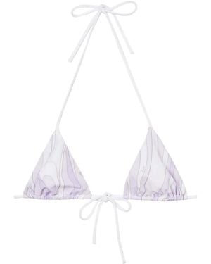 PUCCI Marmo トライアングル ビキニトップ - ホワイト