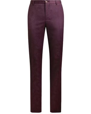 Etro Paisley Jacquard Trousers - Purple