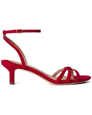 Ralph Lauren Kendyl Suede Sandals - Red