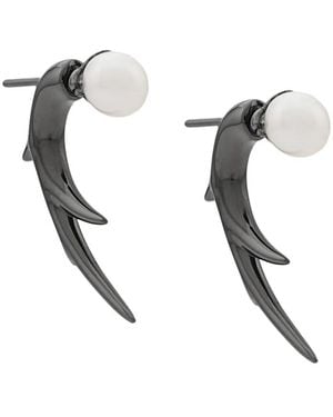 Shaun Leane Pendientes Cherry Blossom - Negro