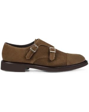Doucal's Double-Buckle Monk Shoes - Marron