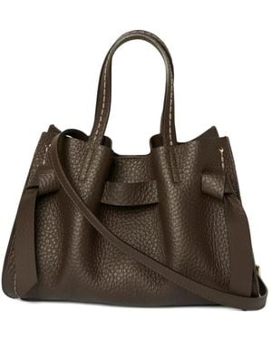 VISONA Vittoria Knotted Tote Bag - Brown