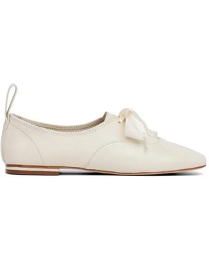 Cinq À Sept Christina Leather Flat Court Shoes - White
