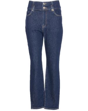 Pinko Vaqueros De Talle Alto - Azul
