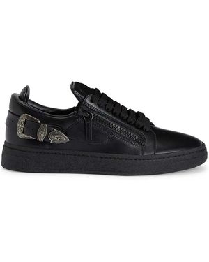 Giuseppe Zanotti Gz94 Deluxe Double-Zip Low-Top Trainers - Black