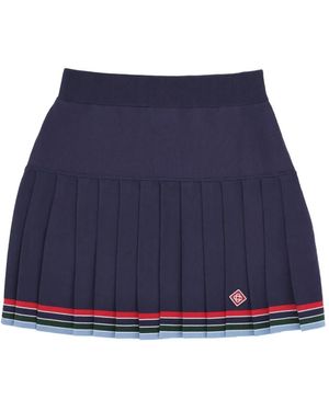CASABLANCA Pleated Mini Skirt - Blue