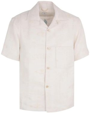 Eleventy Paisley-Patterned Short-Sleeve Shirt - White