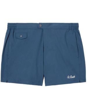 MC2 Saint Barth Capferrat Swim Shorts With Embroidered Logo - Blue
