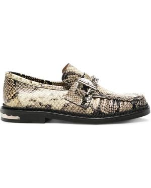 Toga Loafer Mit Schlangen-Effekt - Weiß