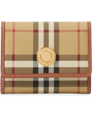 Burberry Cartera Plegable Pequeña A Cuadros - Neutro
