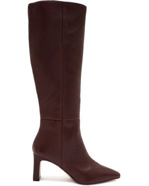 Sam Edelman Pointed Block-Heel Boots - Brown