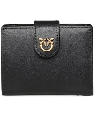 Pinko Love Birds-Plaque Wallet - Black