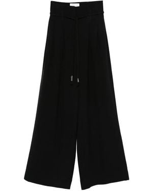 Nanushka Pantalon À Taille Haute Ceinturée - Noir