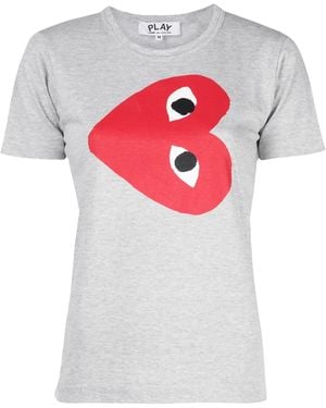 COMME DES GARÇONS PLAY Contrast Logo T-Shirt - Grey