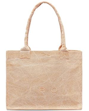 IRO Shopper Met Geborduurd Logo - Naturel