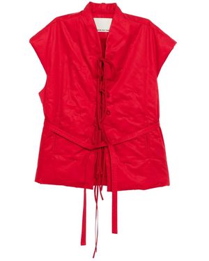 Samuel Guì Yang Lace-Up Vest - Red