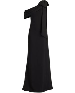 Tadashi Shoji Bow One-Shoulder Maxi Dress - Black