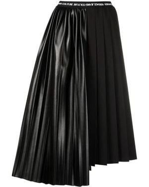 Versace Jeans Couture Pleated Asymmetric Skirt - Black