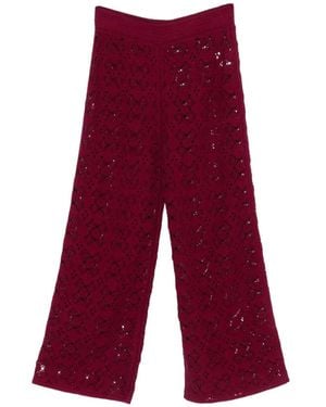 Bompard Pantalon En Crochet À Taille Élastiquée - Rouge
