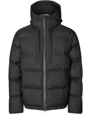 Samsøe & Samsøe Hooded Puffer Jacket - Black