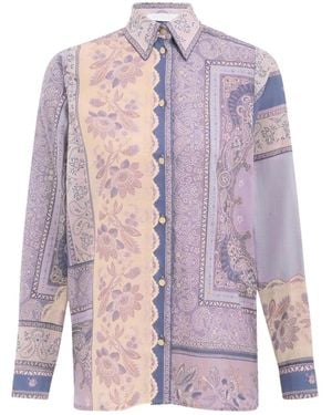 Zimmermann Camicia Con Stampa - Viola