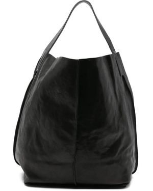 SOMMET Leather Tote Bag - Black