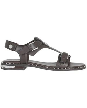 Ash Piper Stud-Embellished Buckle-Strap Sandals - White