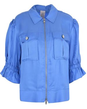 Cinq À Sept Holly Puff-Sleeve Jacket - Blue